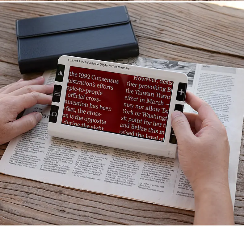 7 Inch 2X-32X Video Magnifier Electronic Vision Aid Dual Camera