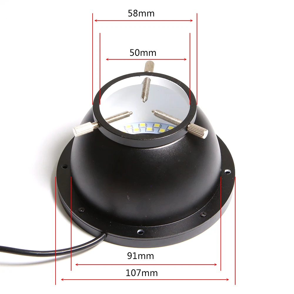 56pcs 50mm Microscope LED Dome Light Source AM-56-50-D