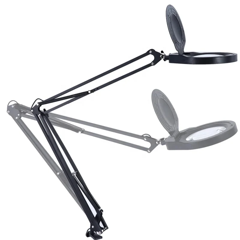 AM-44A 3X,5X,8X,10X or 10X20X Magnifying Glass Lamp Clamp Adjustable