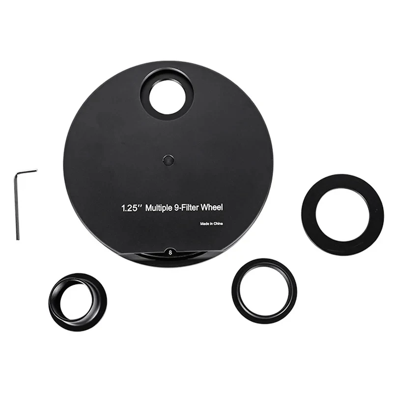 9-piece 1.25 Inch Manual Filter Wheel Astronomy Accessory Deep Space