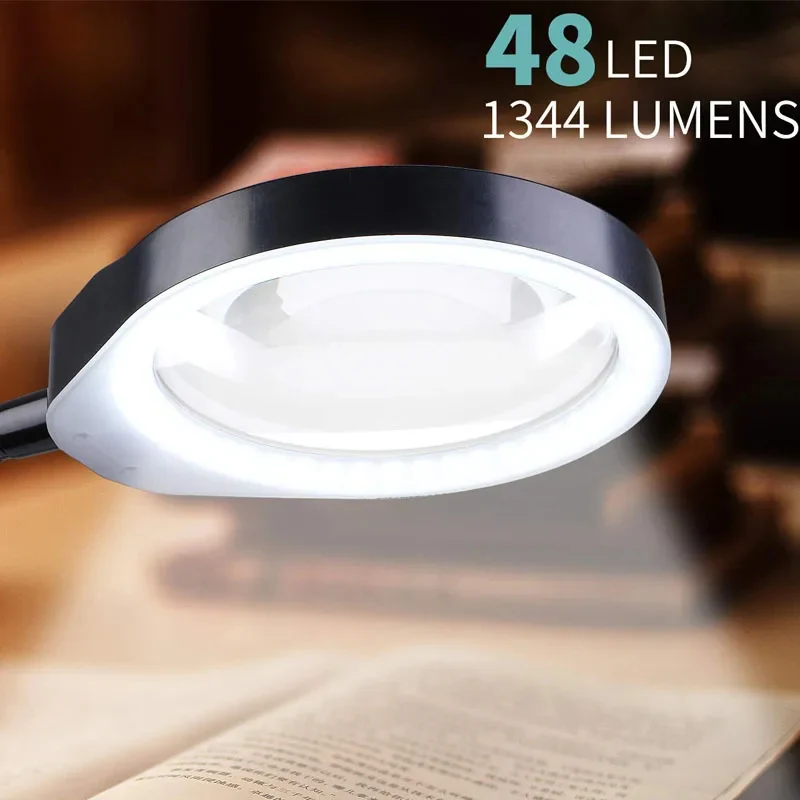 AM-43B 10X 10X20X Optical Large Lens Magnifying Glass Lamp