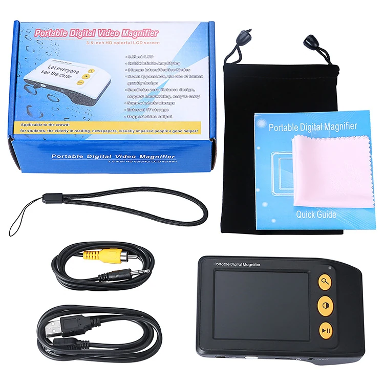 3.5 Inch Digital Electronic Magnifier Portable Video Aids Elderly Reading