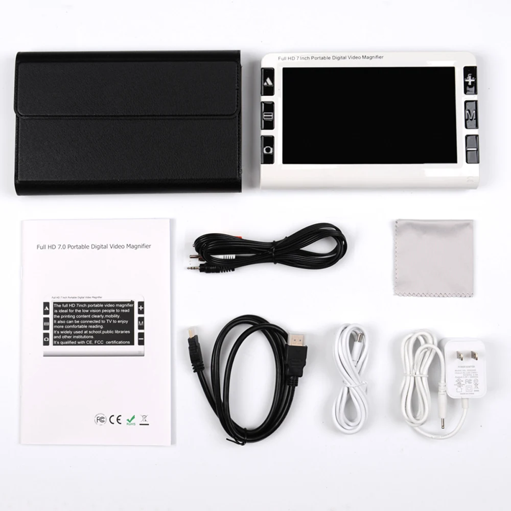 7 Inch 2X-32X Video Magnifier Electronic Vision Aid Dual Camera