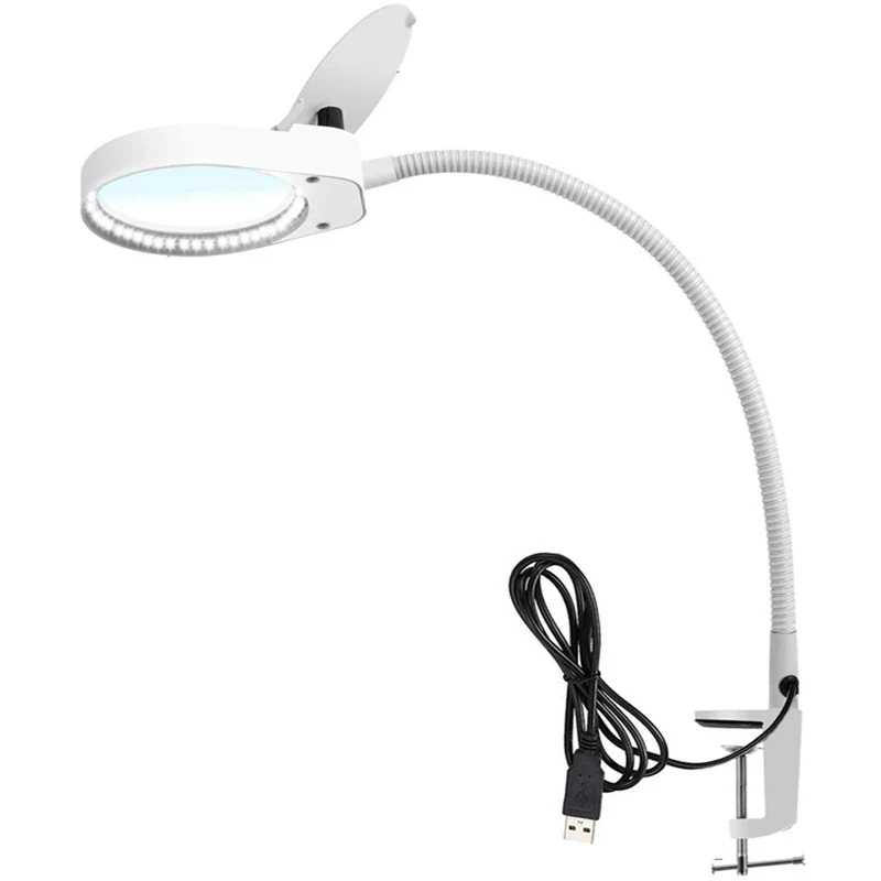 AM-7S 8x15x 3x10x 5x Flexible Clamp-on Table Lamp Magnifier Glass