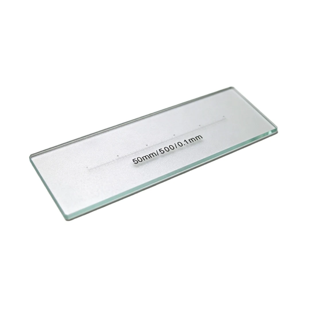 Microscope Calibration Slide 50mm 0.1mm DIV Glass Stage Micrometer