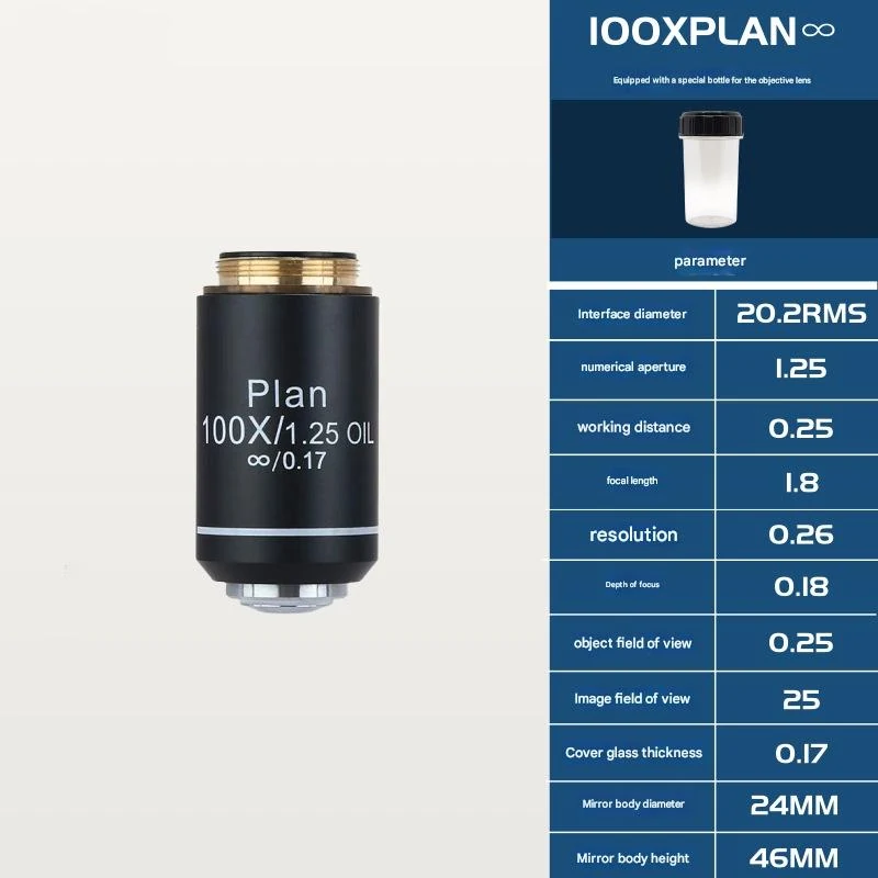 195 Plan Infinity Objective Black for Olympus Microscope
