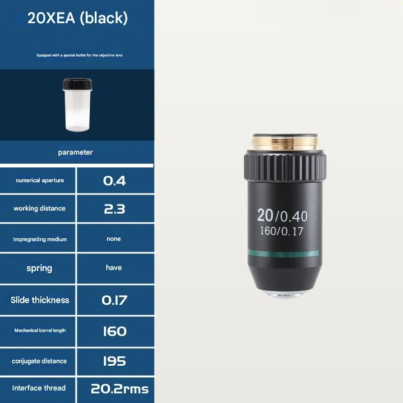 195 Achromatic Microscope Objective Lens RMS 20.2mm