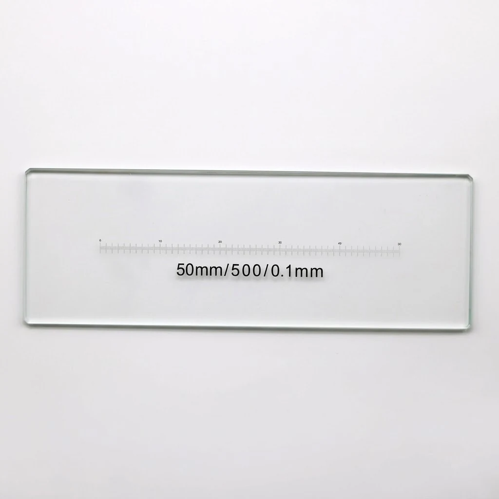 Microscope Calibration Slide 50mm 0.1mm DIV Glass Stage Micrometer
