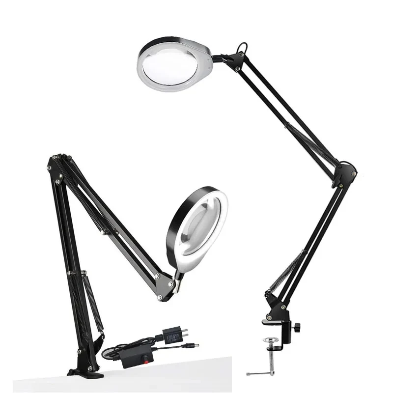 AM-43B 10X 10X20X Optical Large Lens Magnifying Glass Lamp