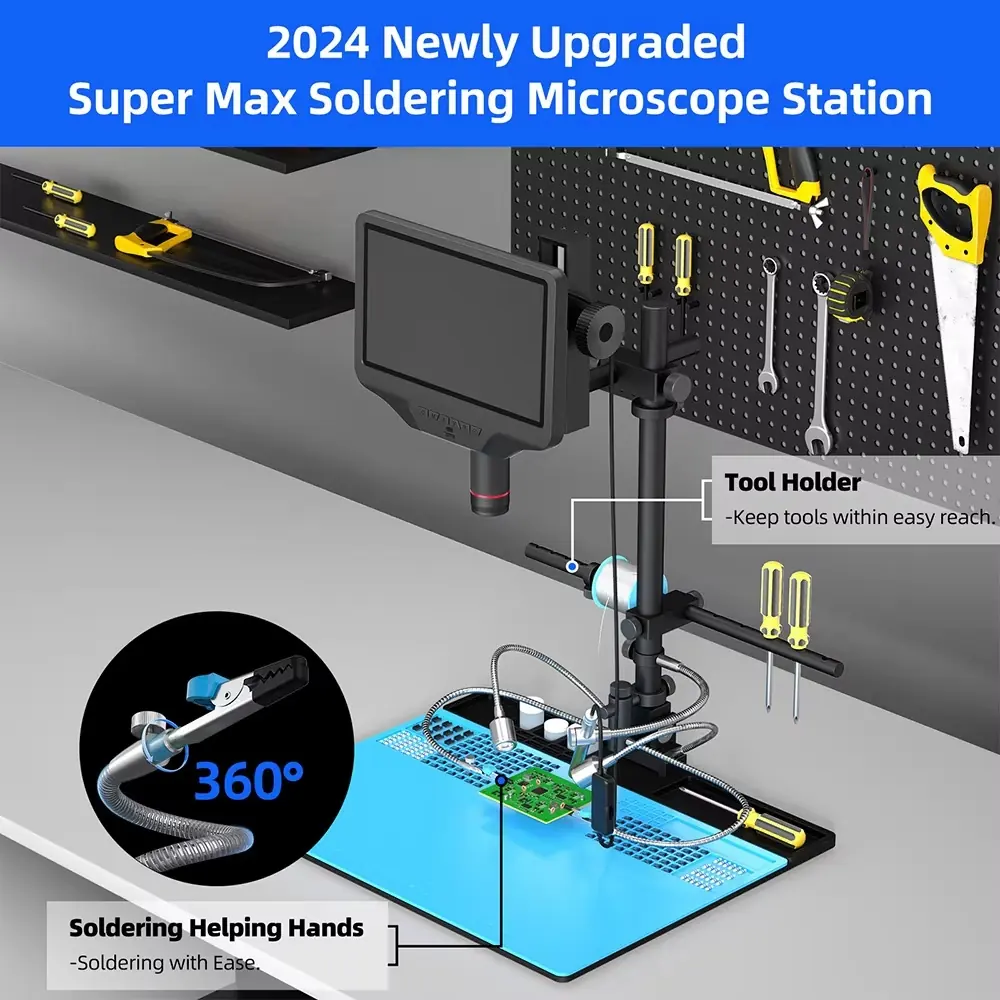 AD409Max-ES 10.1” HDMI Digital Microscope for PCB SMD Soldering