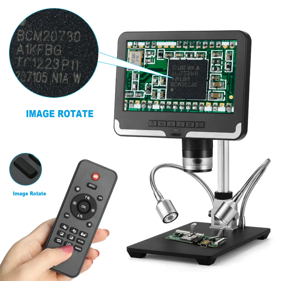 MD206 7” LCD Display Digital Microscope Electronic DIY Soldering