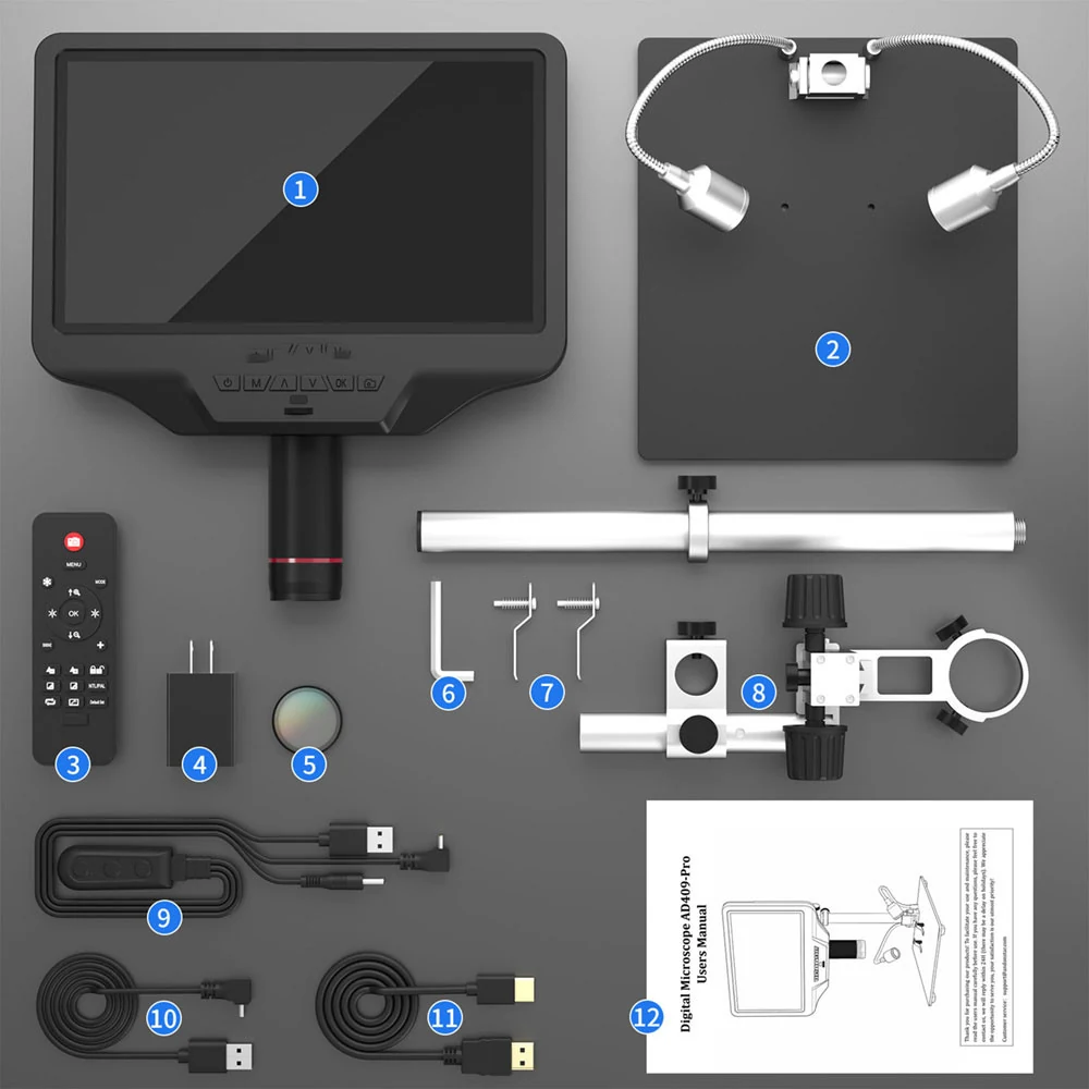 MD409 Pro 4MP 300X HDMI 10.1” WiFi HDMI Digital Microscope
