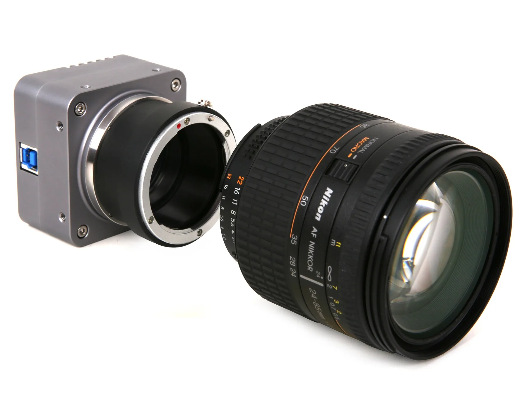 BigEye M42 and M42 to C or F Mount USB3.0 CMOS Microscope Camera