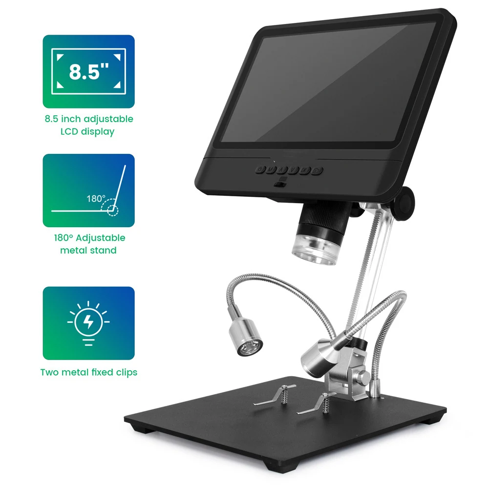 MD208 8.5” LCD Display Digital Microscope for Soldering Repairing