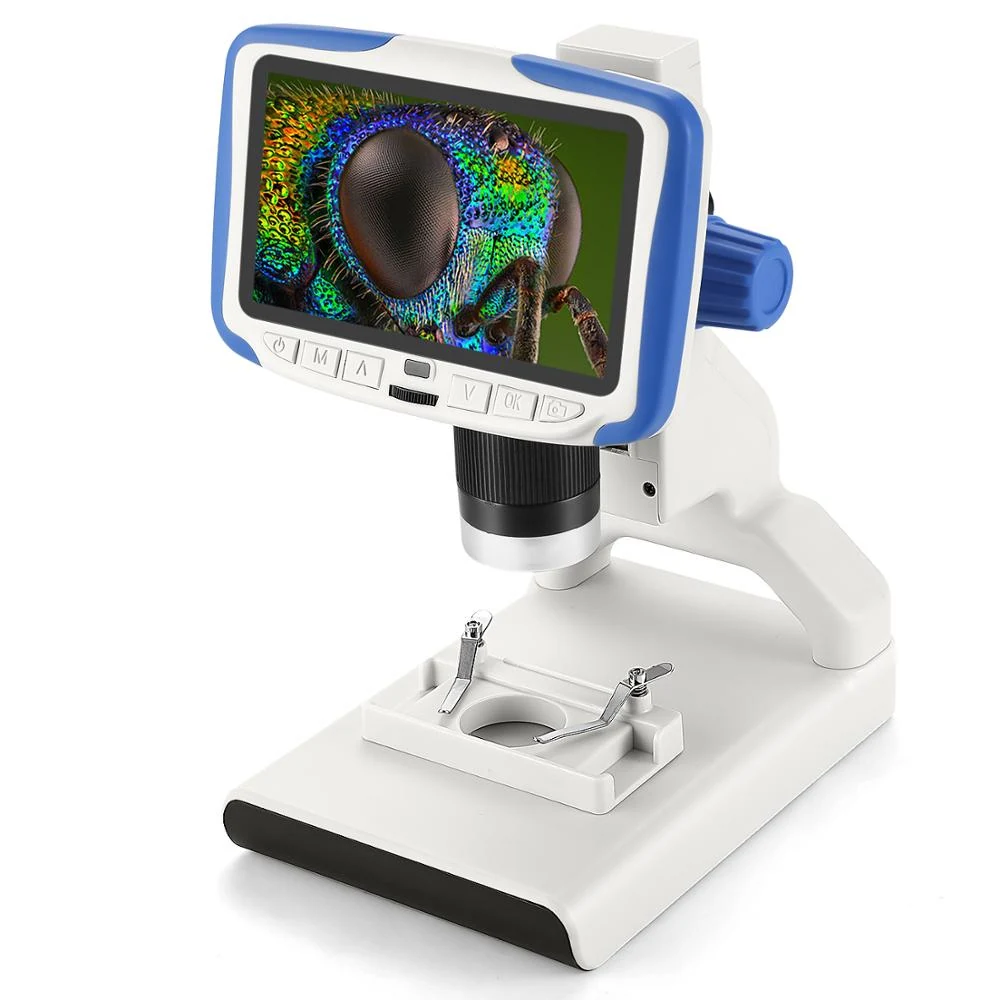 MD205 2M 200X 5” Children LCD Digital Microscope JPG/AVI