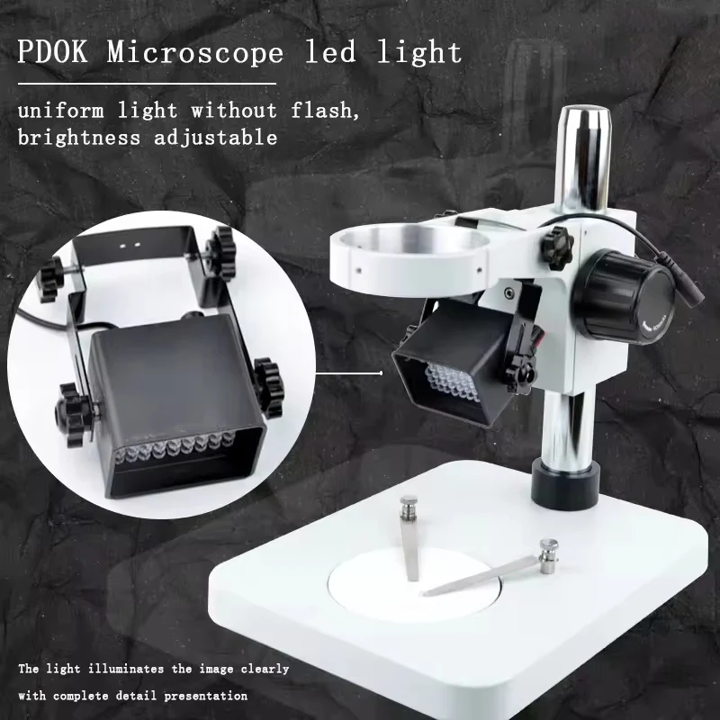 Adjustable 61 LED Microscope Side Light 25/32mm Square Lamp