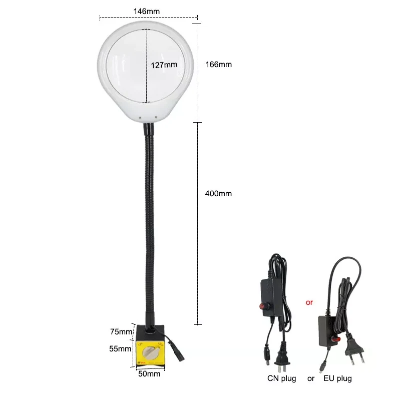 AM-32B 8X,10X,10X20X Magnifying Glass Lamp With Magnetic Base