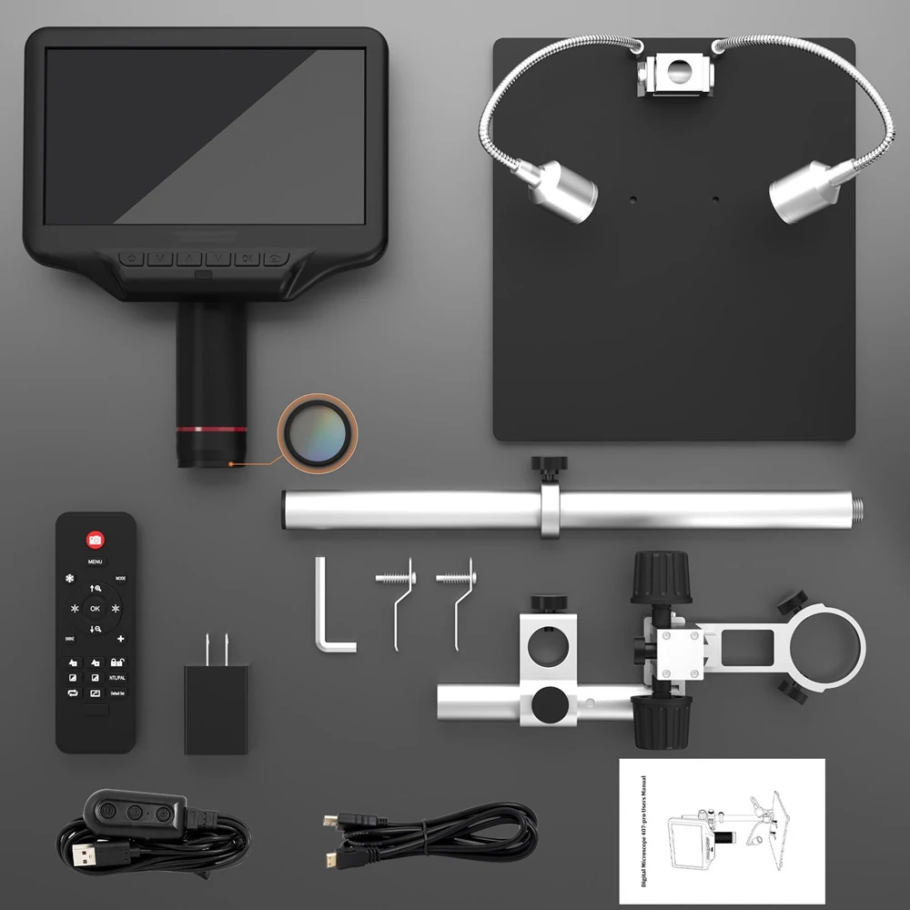 MD407Pro 4M 270X 7” USB HDMI Digital Microscope