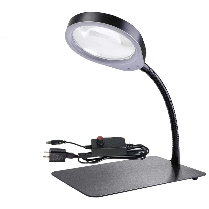 AM-32C 5X,8X,10X Magnifying Glass Desk Magnifier Lamp Loupe